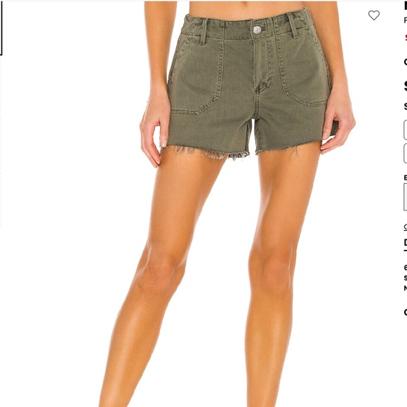 NWT Paige Mayslie Utility Short in Vintage Ivy Green in Size 28 - Picture 2 of 11